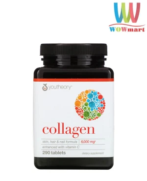 Viên uống giúp làn da trắng hồng căng mịn Youtheory Collagen Advanced Formula 290 viên