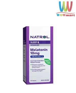 Viên uống giúp ngủ ngon Natrol Melatonin 10mg 75 viên