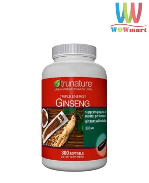 Viên uống nhân sâm trunature Triple Energy Ginseng with Eleuthero 300mg 300 viên