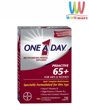 Vitamin cho người trên 65 tuổi One A Day Proactive 65+ Men & Women Multivitamin 150 Tablets - Wowmart VN | 100% hàng ngoại nhập