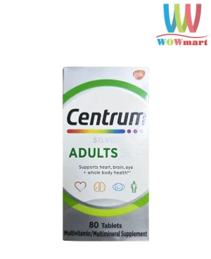Vitamin dành cho người trên 50 tuổi Centrum Silver Adults 50+ 80 viên - Wowmart VN | 100% hàng ngoại nhập