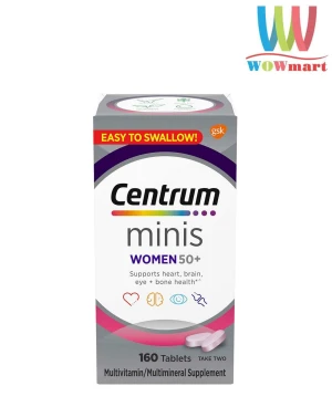 Vitamin dành cho phụ nữ trên 50 tuổi Centrum Minis Women 50+ 160 viên - Wowmart VN | 100% hàng ngoại nhập