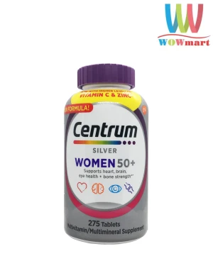 Vitamin dành cho phụ nữ trên 50 tuổi Centrum Silver Women 50+ 275 viên - Wowmart VN | 100% hàng ngoại nhập