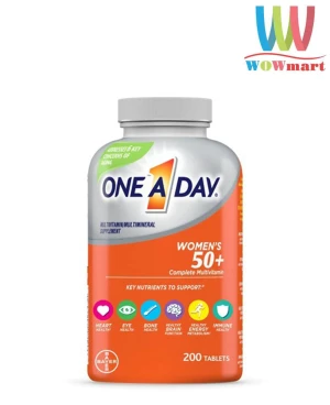 Vitamin One A Day cho phụ nữ trên 50 tuổi One A Day Women’s 50+ Multivitamin 200 viên - Wowmart VN | 100% hàng ngoại nhập