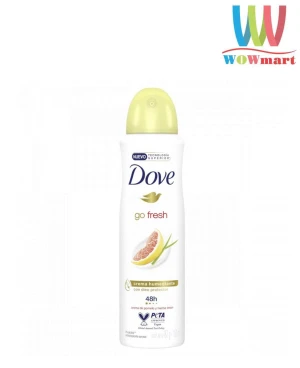 Xịt khử mùi mồ hôi Dove Go Fresh Pink Grapefruit Lemongrass 48H Crema Humectante 150ml