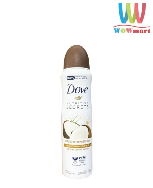 Xịt khử mùi mồ hôi Dove Nutritive Secrets Coconut Jasmine 48H Antitranspirante 150ml