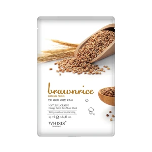 Mặt Nạ Giấy Hàn Quốc WHISIS Nature Origin Energy Brownrice Sheet Mask Chiết Xuất Gạo Lứt 25ml