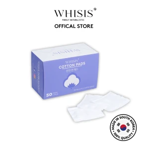 [QUÀ TẶNG ĐỘC QUYỀN] Bông Tẩy Trang Whisis 100% Cotton 50 miếng Chính Hãng | Whisis Việt Nam