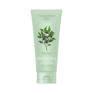 Sữa Rửa Mặt Cho Da Dầu Mụn Chiết Xuất Trà Xanh WHISIS Green Tea Pore Refine Foam Cleansing 120ml