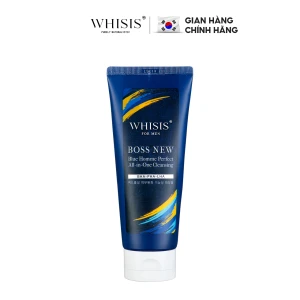 Sữa Rửa Mặt Nam Dành Cho Da Mụn Whisis For Men Boss New Blue Homme Perfect All-in-One Cleansing 150ml