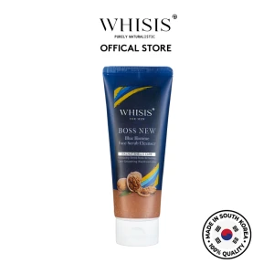 TẨY TẾ BÀO DA CHẾT- SỮA RỬA MẶT 2in1 DÀNH CHO NAM Whisis For Men Boss New Blue Homme Face Scrub Cleanser 150ml