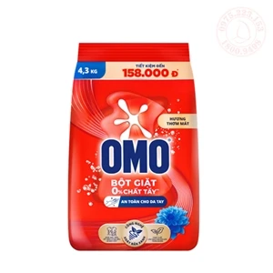 Bột giặt Omo sạch bẩn khử mùi công nghệ xanh 4.3kg