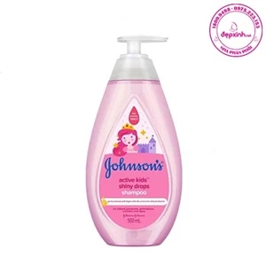 Dầu gội dưỡng tóc cho bé gái Johnsons Baby Shiny Drops 500ml