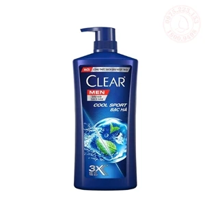 Dầu gội sạch gàu Clear Men Cool Sport bạc hà mát lạnh 630g