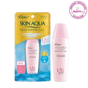 Gel chống nắng dưỡng da trắng mượt Sunplay Skin Aqua Silky White Gel SPF50 30g