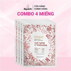 Hộp 4 miếng mặt nạ chống lão hóa và trắng da MiungLab Premium Biocell Mask Sheet