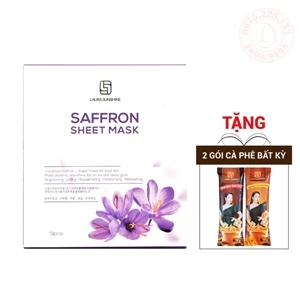 Hộp 5 miếng mặt nạ  nhuỵ hoa nghệ tây Saffron Laura Sunshine 25ml
