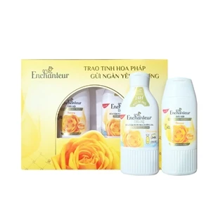 [HỘP QUÀ 8.3] Hộp quà bộ đôi tắm gội cao cấp Enchanteur Charming 2 chai x 180g