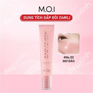 Má hồng sữa M.O.I Baby Cheek tone 02 Peachy 8ml - Mơ Đào