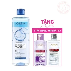 Nước tẩy trang làm sạch sâu LOreal 3in1 Micellar Water Deep Cleansing 400ml