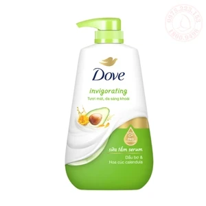 Sữa tắm dưỡng thể da bóng mịn thơm mát Dove Dầu Bơ và Hoa Cúc Calendula 500g
