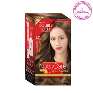 Thuốc nhuộm tóc Double Rich Trend Color 12N - Nâu Vàng Hoe
