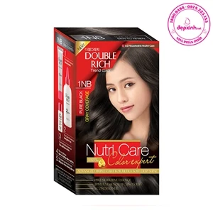 Thuốc nhuộm tóc Double Rich Trend Color 1NB - Đen tự nhiên