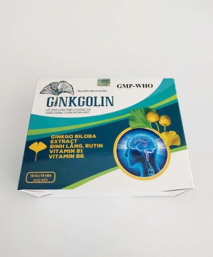 Viên Ginkgolin: Giúp hoạt huyết, tăng cường lưu thông máu, hỗ trợ giảm các triệu chứng do thiểu năng tuần hoàn não