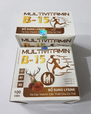 Viên Multivitamin B-15 bổ sung lysine và các vitamin cần thiết cho cơ thể.