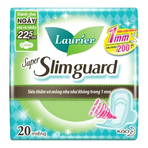 Băng Vệ Sinh Laurier Super Slimguard Siêu Mỏng Bảo Vệ 1Mm 22.5Cm 20 Miếng.