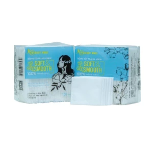 Bông Tẩy Trang Vuông Cao Cấp Abbw 100 Miếng.