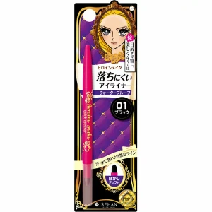 Bút Chì Sáp Kẻ Mí Mắt Chống Trôi -Dạng Xoay Kissme Heroine Make Nét Vẽ Tự Nhiên - Màu Đen 01.