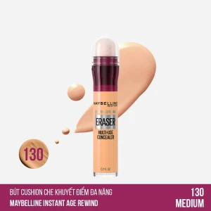 Bút Cushion Che Khuyết Điểm Giảm Quầng Thâm Maybelline Instant Age Rewind 130 Medium 6Ml.