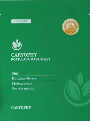 Mặt Nạ Giảm Mụn Caryophy Portulaca Mask Sheet 3 In 1 (22G / Miếng).