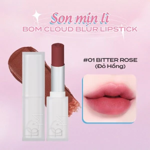 Son Mịn Lì Bom Cloud Blur Lipstick 3,3G 01 Bitter Rose.