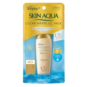 Sữa Chống Nắng Dưỡng Da Tạo Nền Trắng Mịn Sunplay Skin Aqua Clear White Cc Milk Spf50 Pa 25G.
