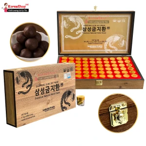 An Cung Ngưu Hoàng Hoàn Hộp Gỗ 60 Viên Hàn Quốc