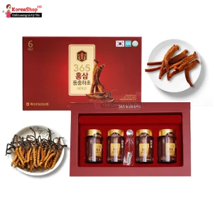Cao Hồng Sâm Đông Trùng Hạ Thảo 365 Hộp 4 Lọ Hàn Quốc