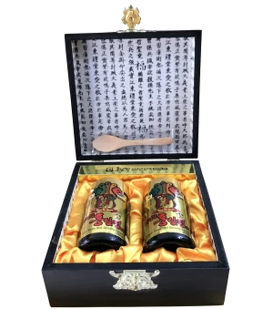 Cao Hồng Sâm Hộp Gỗ 2 Lọ Gold Bio