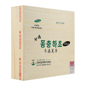 Đông Trùng Hạ Thảo Hàn Quốc SAMSUNG BIO Hộp Gỗ 60 Gói