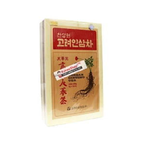Trà Sâm Hàn Quốc, KOREAN GINSENG TEA Hộp Gỗ 300G (100 gói X 3G)