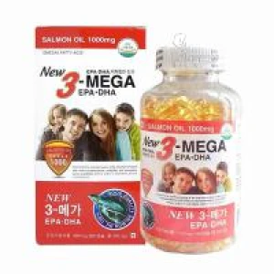 Thực phẩm chức năng Dầu cá hồi New 3 Mega Salmon Oil 1000mg Hàn Quốc