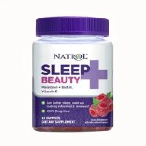 Thực phẩm chức năng Kẹo dẻo hỗ trợ giấc ngủ Natrol Sleep Beauty Melatonin Biotin Vitamin E của Mỹ