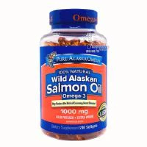 Thực phẩm chức năng Viên dầu cá hồi Pure Alaska Omega-3 Wild Salmon Oil 1000mg của Mỹ