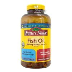 Thực phẩm chức năng Viên uống dầu cá Nature Made Fish Oil 1200mg Omega3 360mg của Mỹ