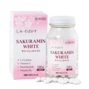 Thực phẩm chức năng Viên uống trị nám trắng da Sakuramin White 180 viên Nhật Bản
