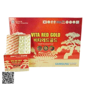 Viên Tinh Dầu Thông Đỏ Chính Phủ Samsung Bio Pharm Vita Red Gold Từ Hàn Quốc 120 Viên