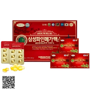 Viên Tinh Dầu Thông Đỏ Samsung Pine Mega Max Từ Hàn Quốc 120 Viên