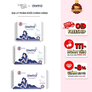 Băng Vệ Sinh Ban Đêm Hương Trà Siêu Mỏng Cánh Aiwina Ultra Thin