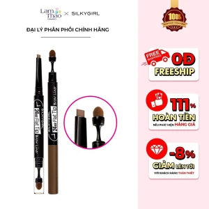 Chì Kẻ Mày 2 Đầu Lâu Trôi Silkygirl 24hr Flat Tip Brow Liner